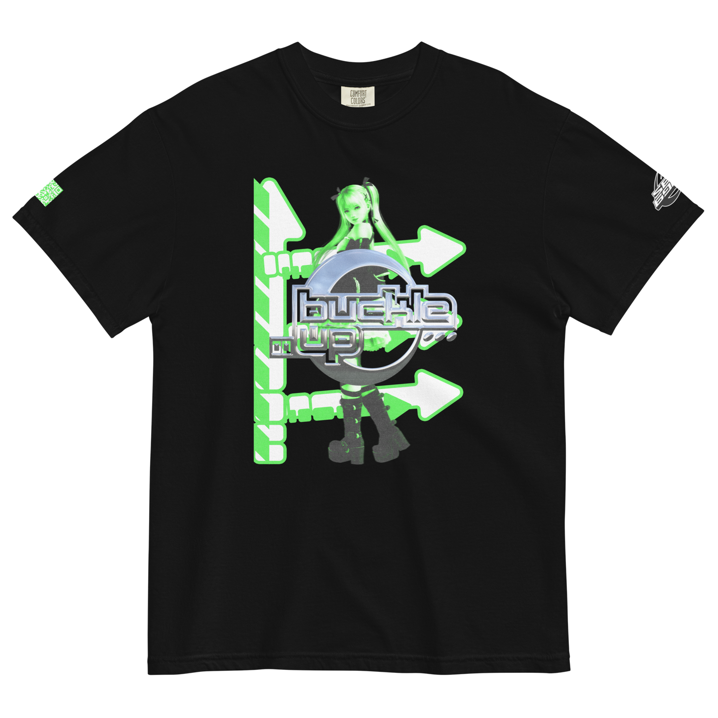 BUCKLE UP T-SHIRT / BLK (FRONT)